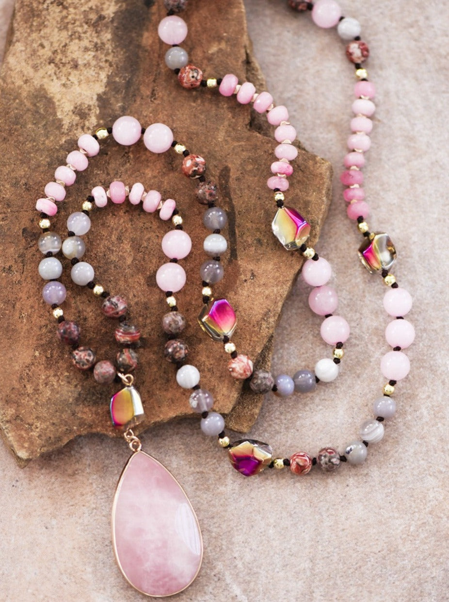Pink Wave Necklace - Cinderella Ranch Boutique