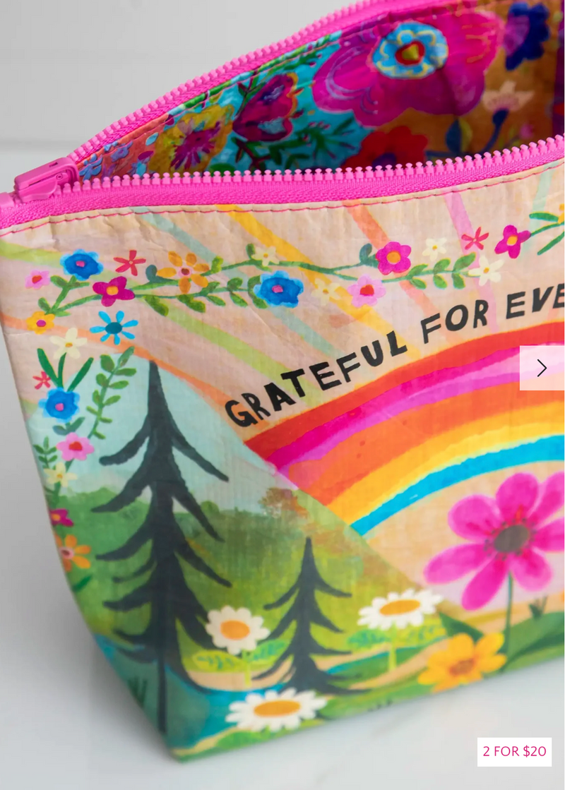 Grateful Zipper Pouch - Cinderella Ranch Boutique