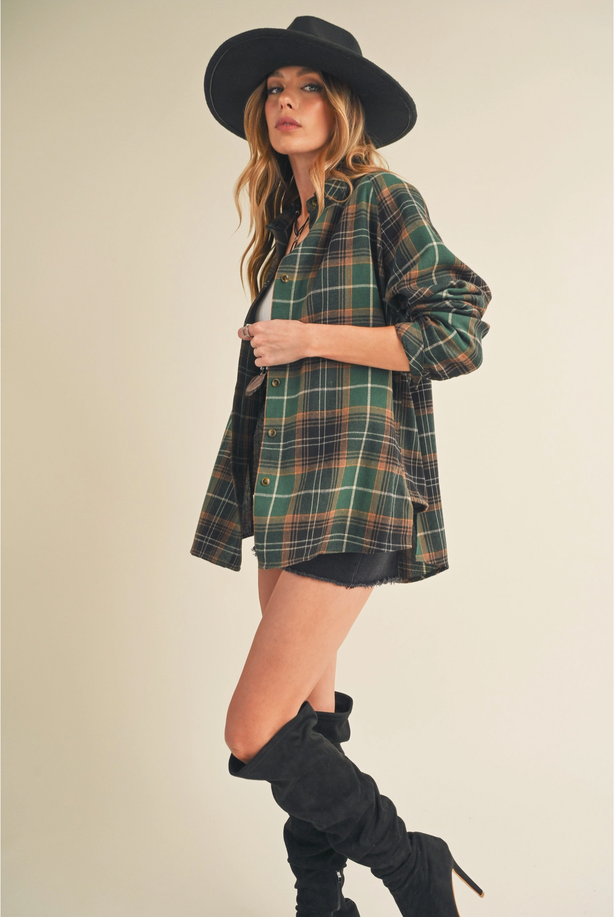 Evergreen Plaid Button Down