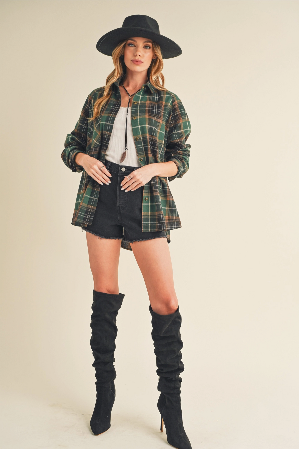 Evergreen Plaid Button Down