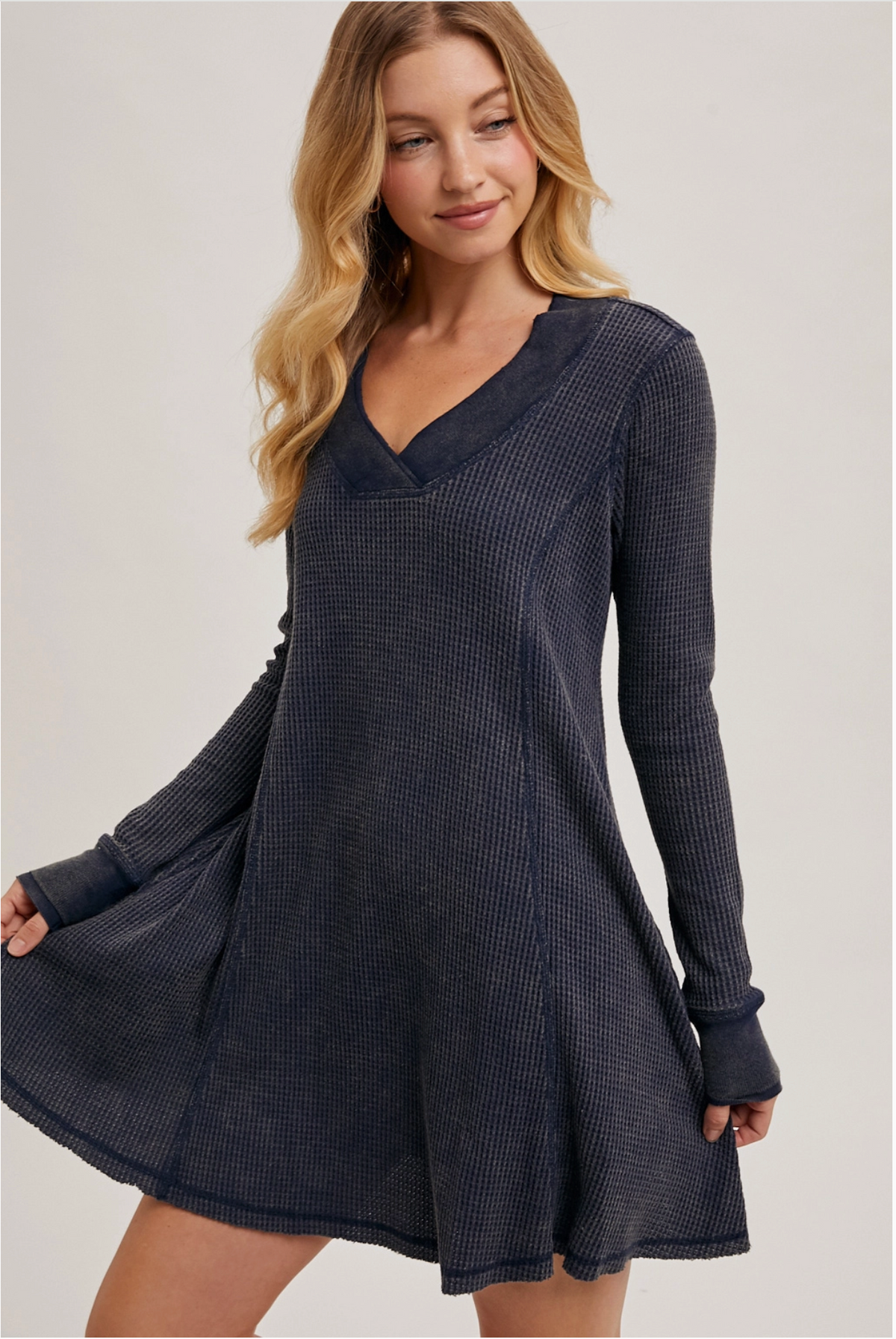 Moxie Waffle Knit Dress