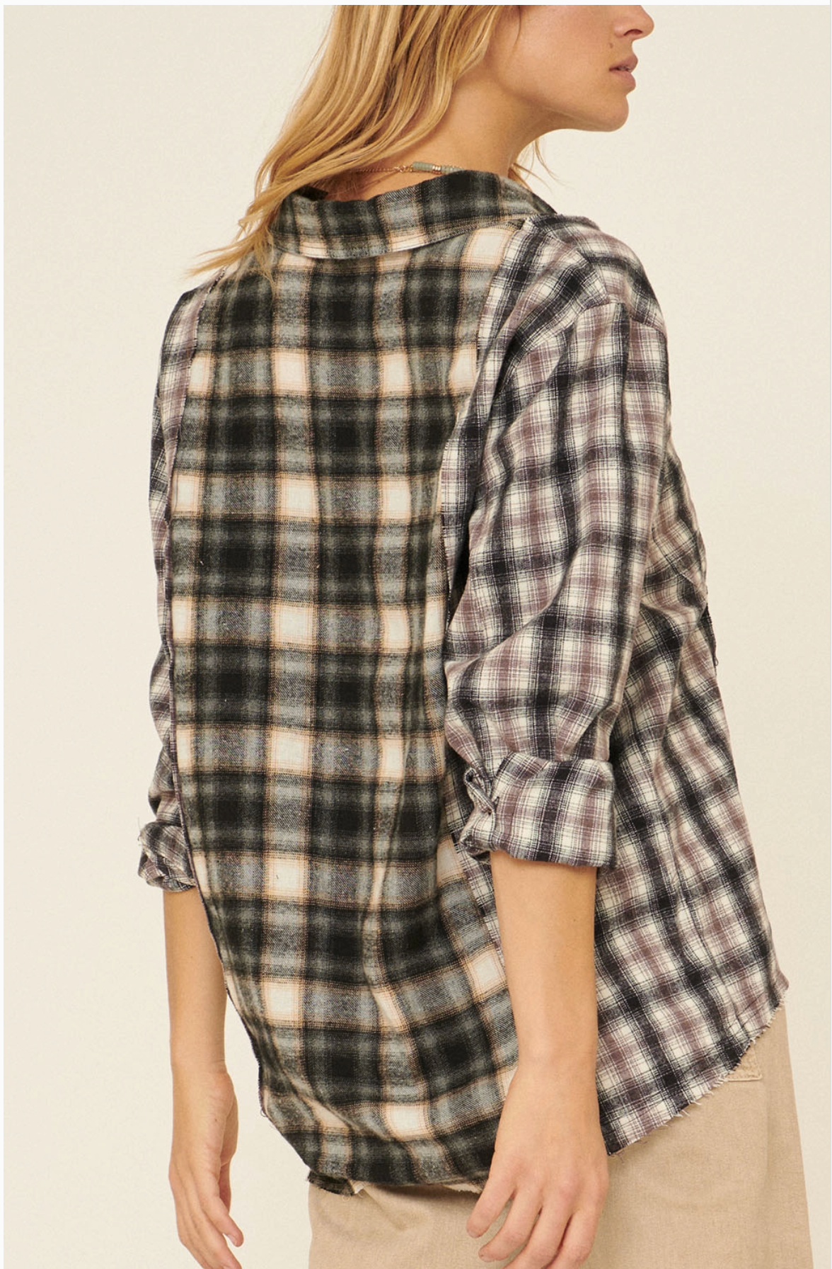 Roll With It Plaid Top