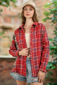 Red Rim Plaid Shirt