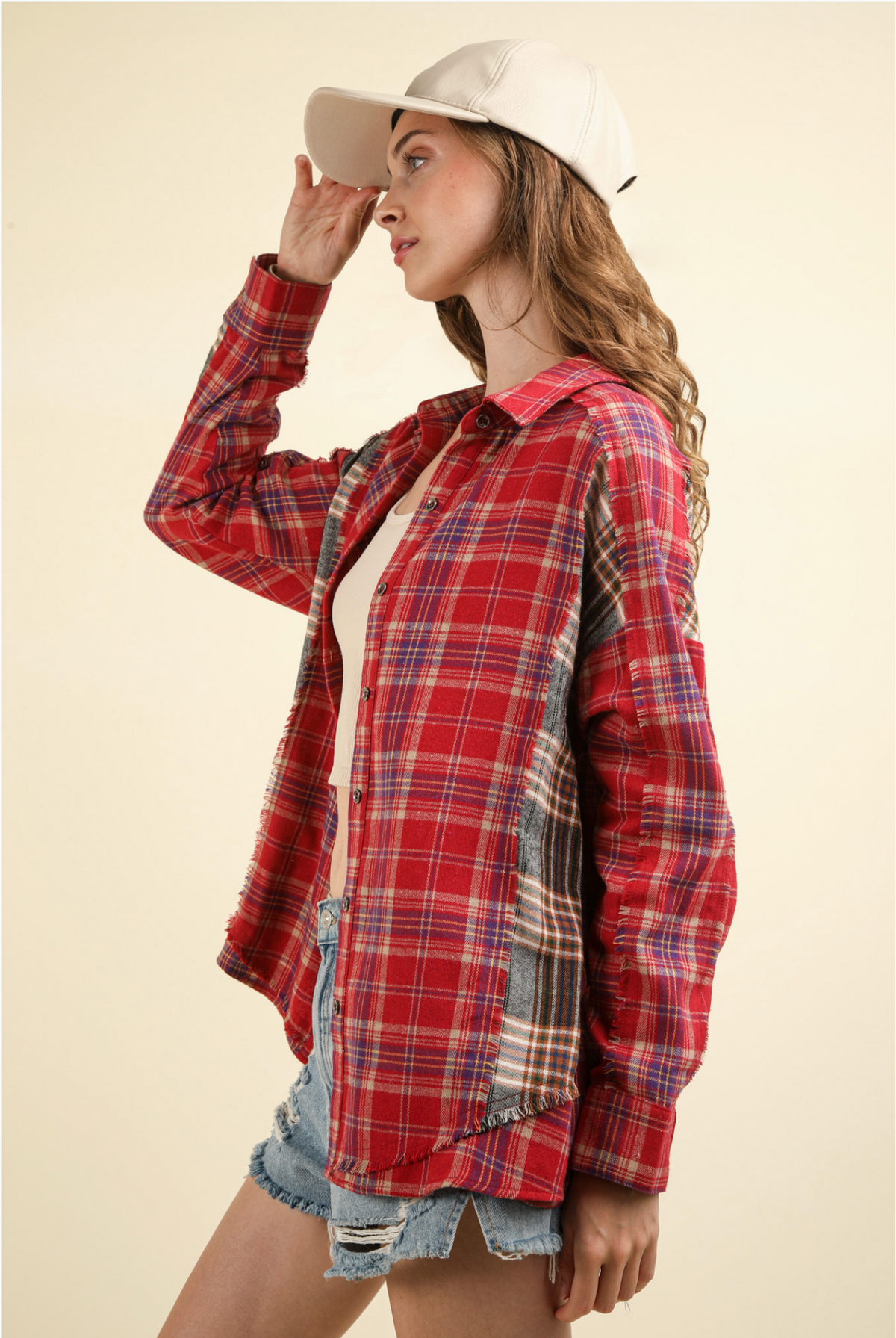 Red Rim Plaid Shirt