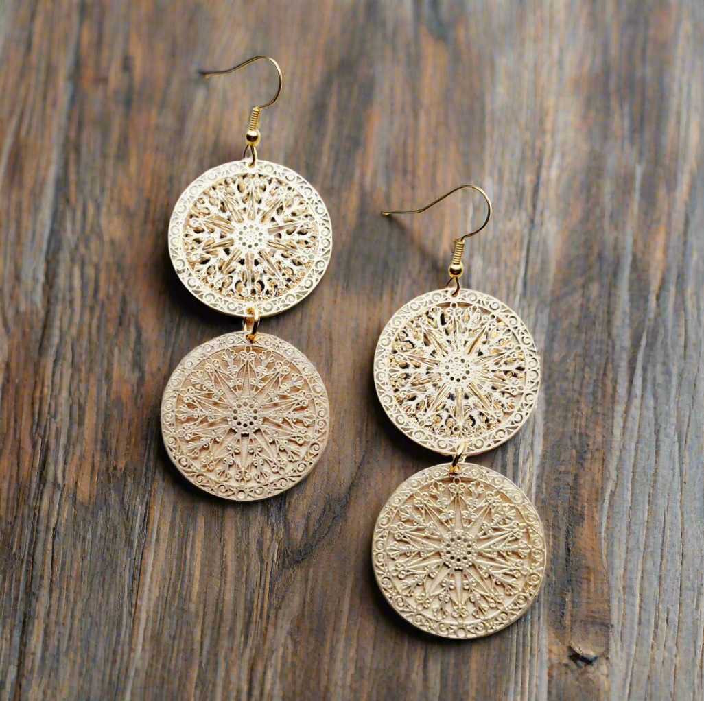 Gold Filigree Earrings