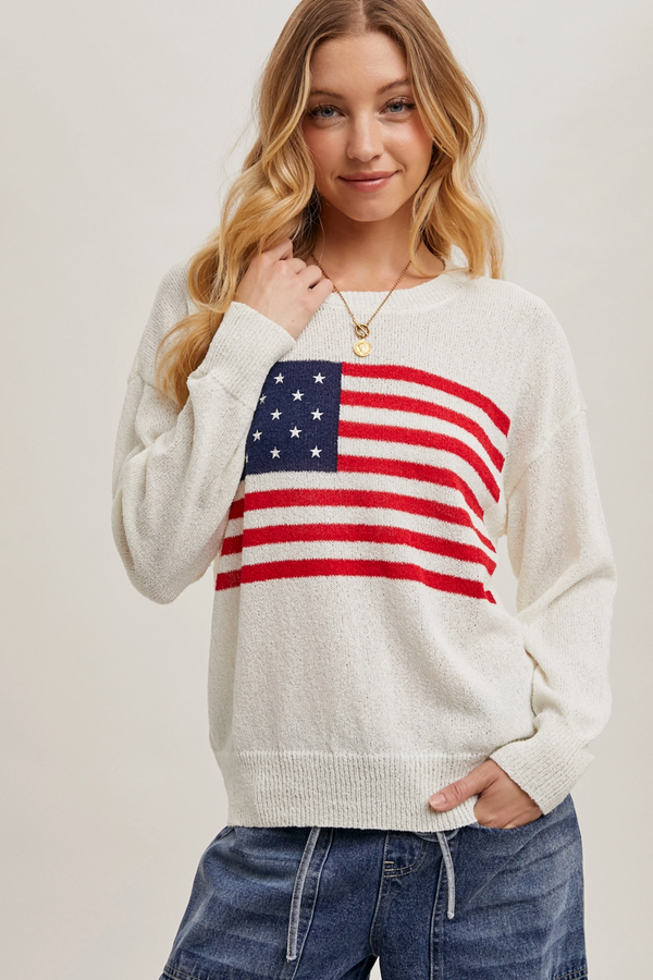 Liberty American Flag Sweater