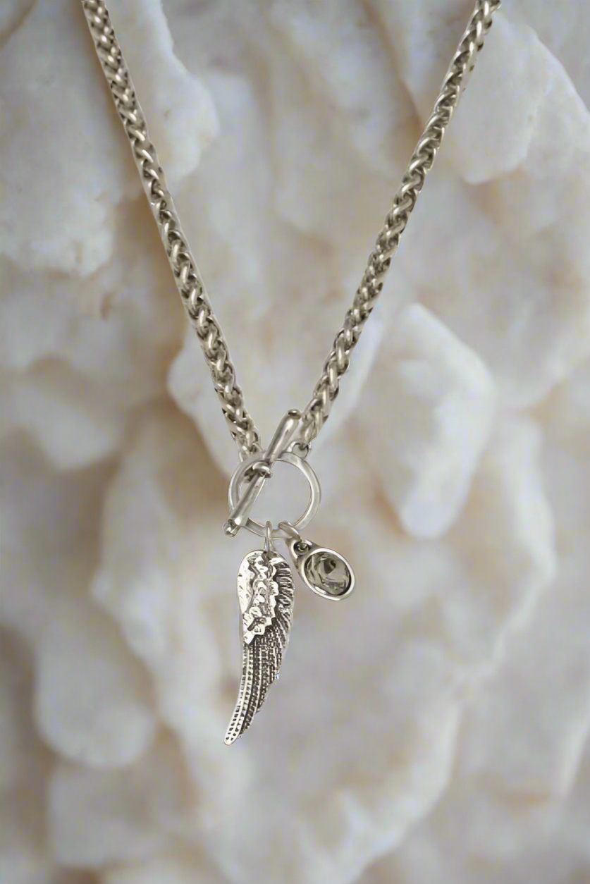 Fly On Pewter Necklace