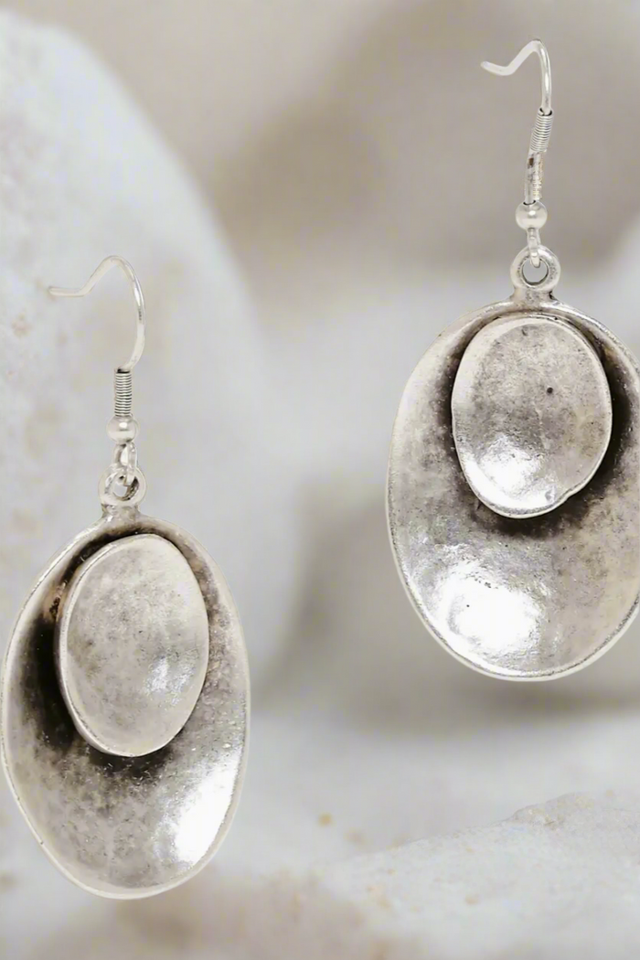 Pewter Seeing Double Earrings