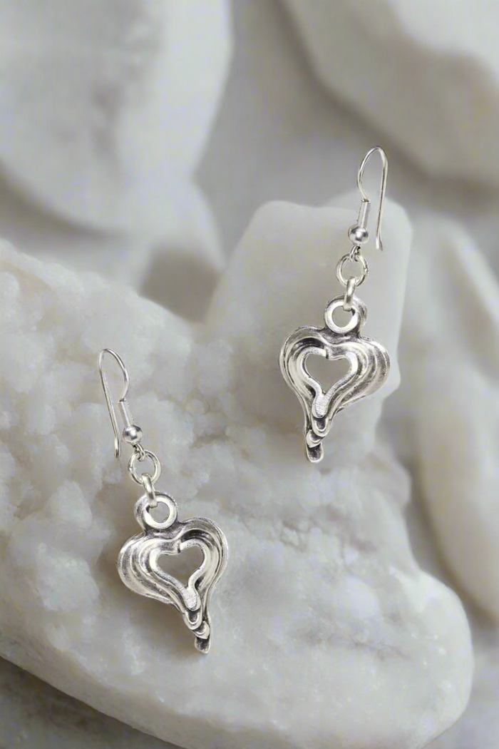 Pewter Heartbreaker Earrings