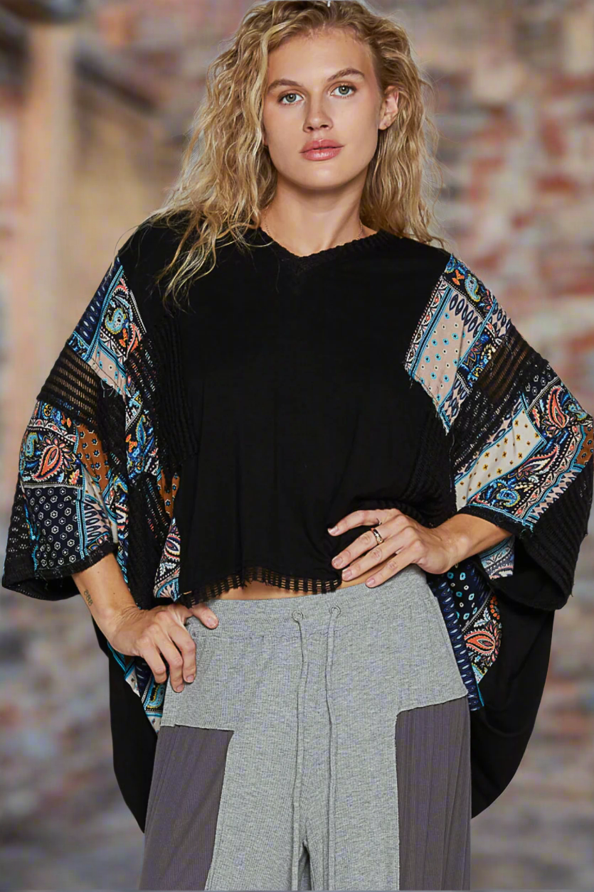 Barracuda Poncho Style Top