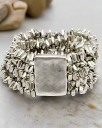 On The Edge Pewter Bracelet