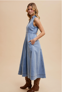 Dusty Roads Denim Dress | Arrival 3/4