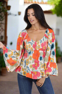 Drift Away  Floral Top