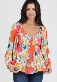 Drift Away  Floral Top