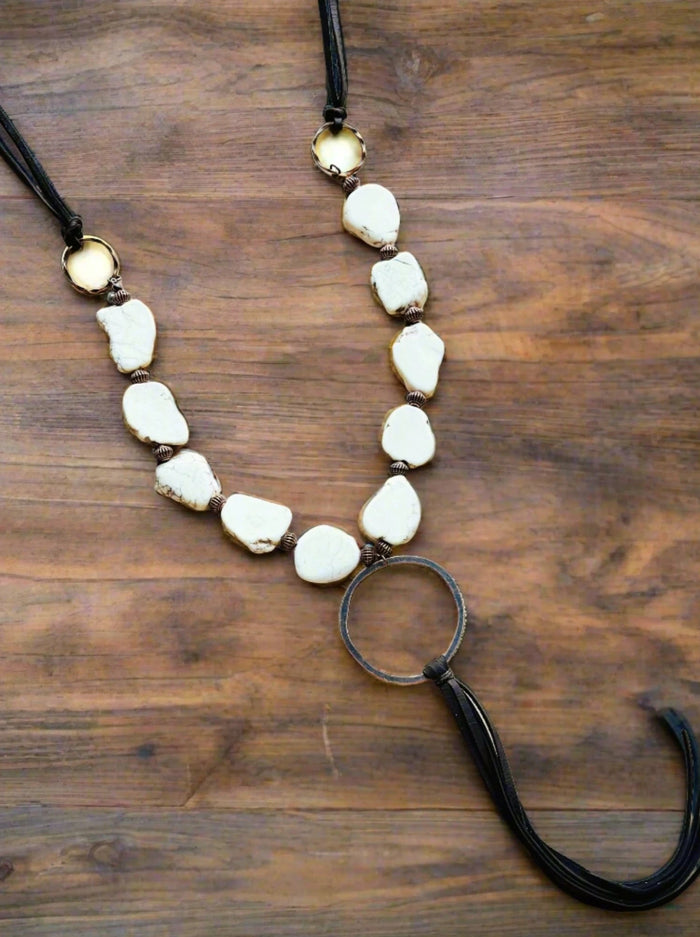 White Turquoise Necklace - Cinderella Ranch Boutique