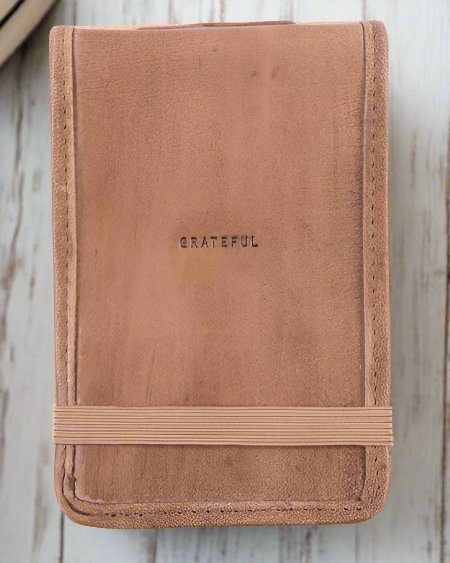 Mini Leather Journal | Grateful - Cinderella Ranch Boutique